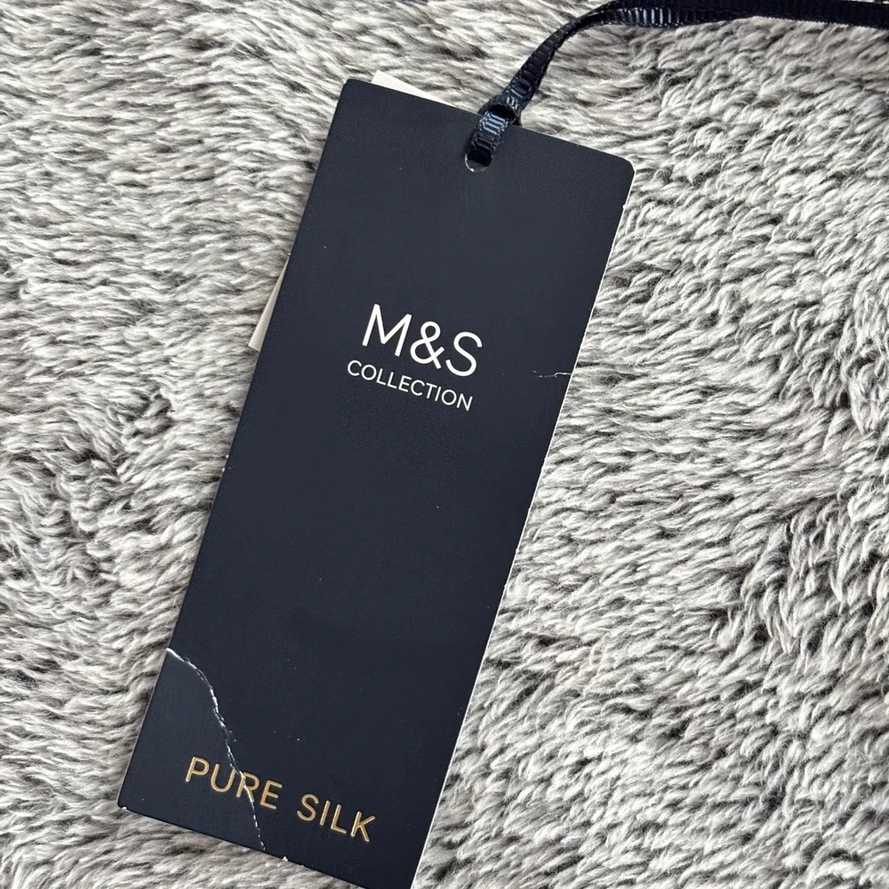 Marks Spencer Collection Pure Silk Scarf Polka Dots Cherry 70x26